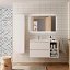 Mueble de baño Bequia suspendido 2 cajones + 2 estantes blanco mate de Salgar